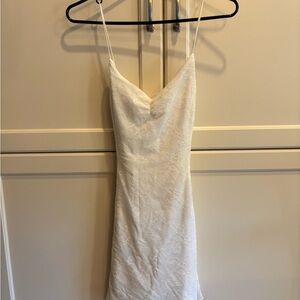 Garage White Lace Slip Dress